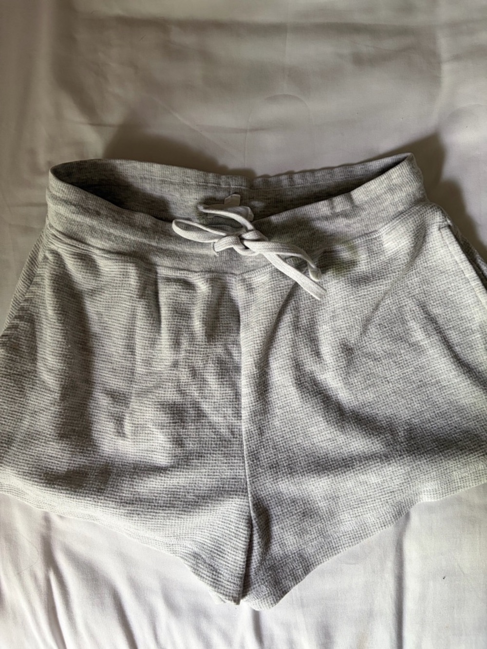 Garage waffle knit drawstring shorts